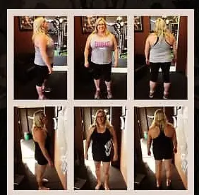Danii Turnbell before and after the eight-week Xtreme Athlete transformation challenge