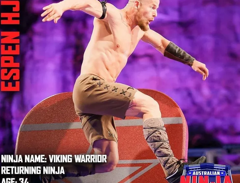 Espen Wold-Jensen competing as the Viking Warrior on Australian Ninja Warrior
